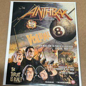 ANTHRAX - VOLUME 8 - 1998 Promo Print Advertisement